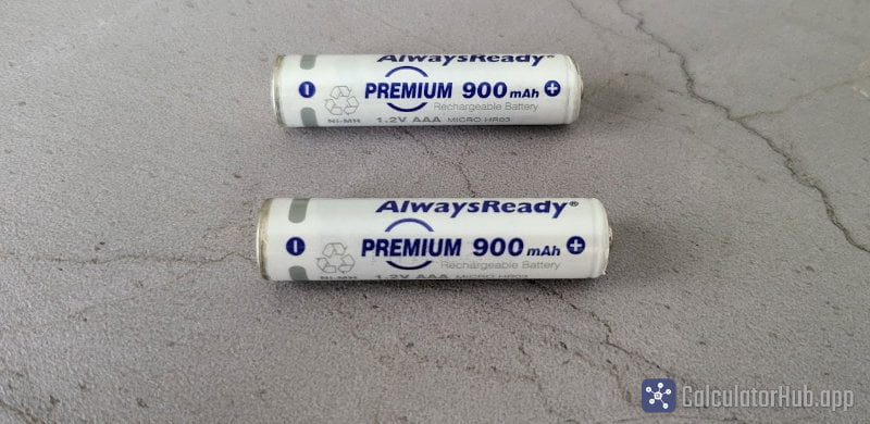 Two Rechargeable AAA Batteries