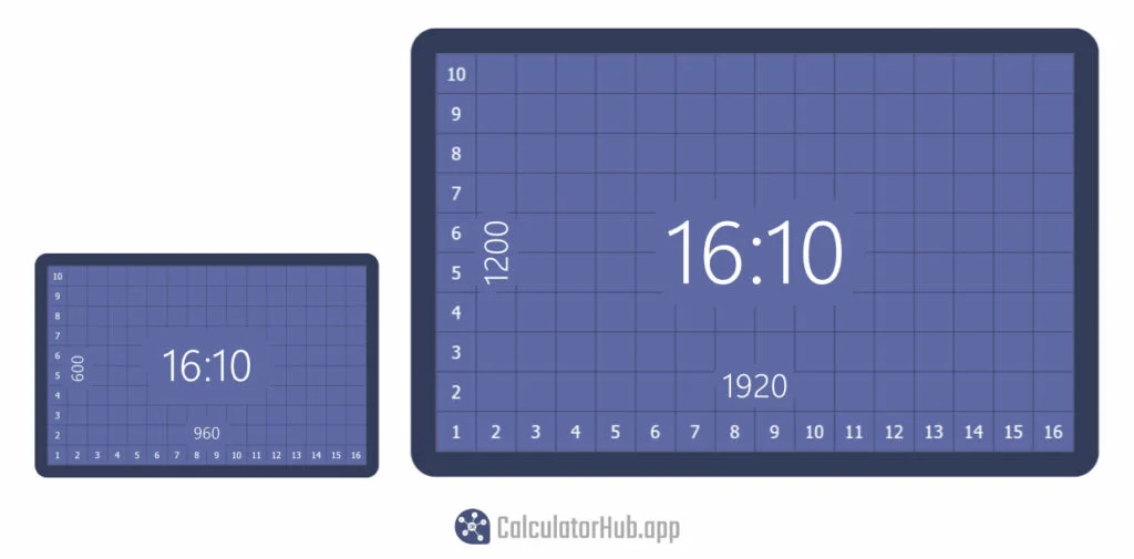 16 by 10 scaling