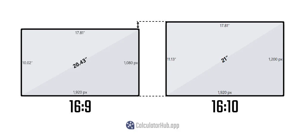 16:9 vs 16:10 aspect ratio