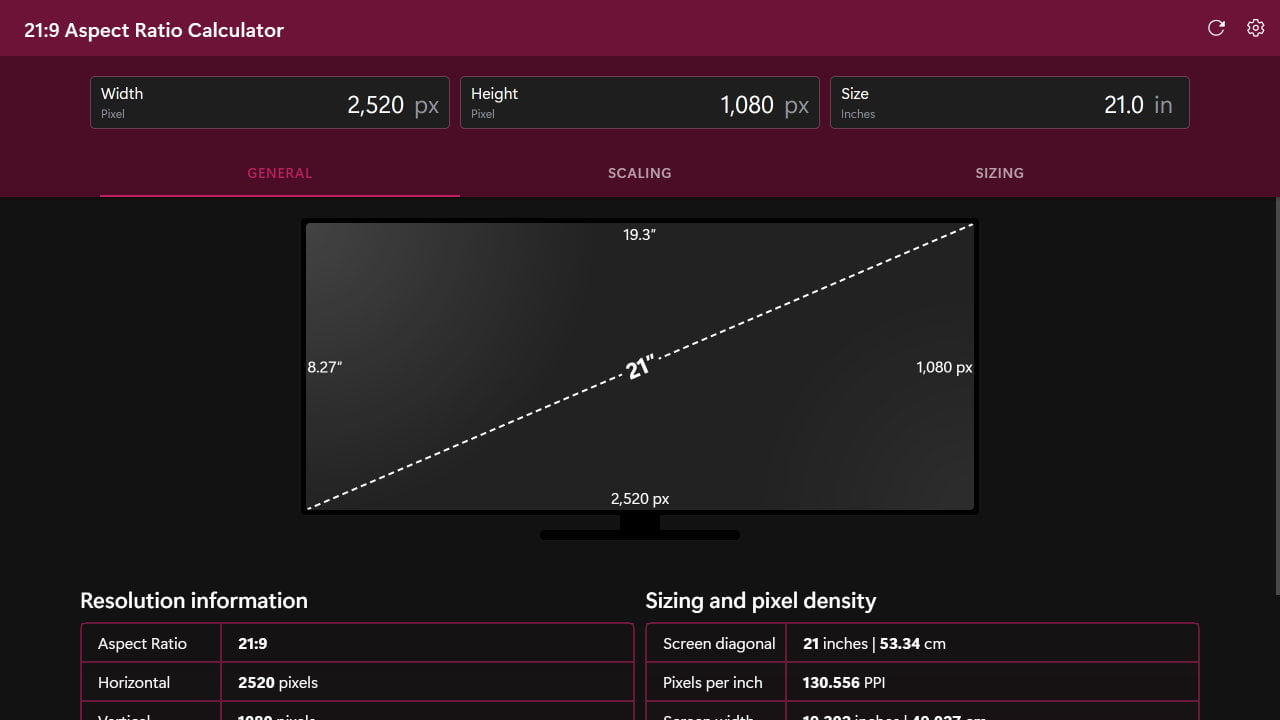 219 Aspect Ratio Calculator Calculator Hub