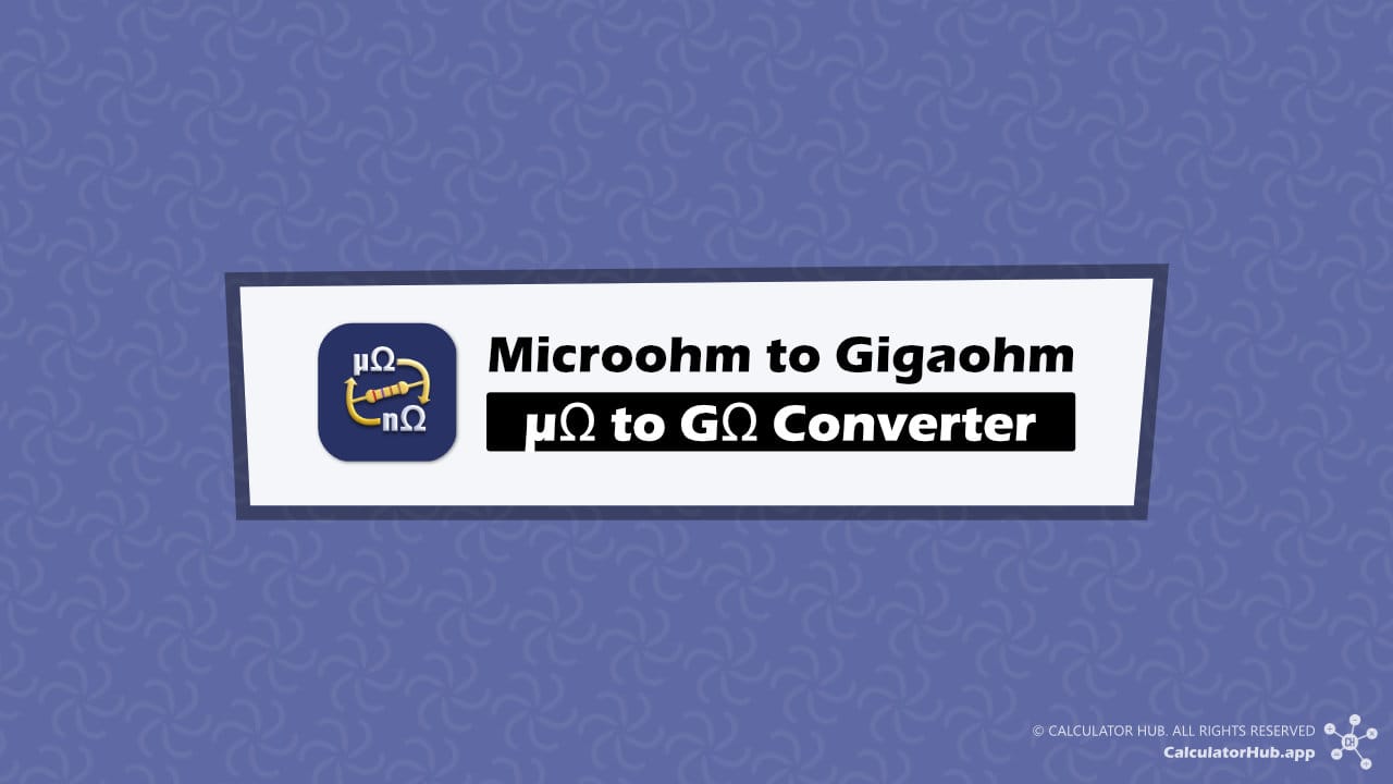 Microohm to gigaohm converter