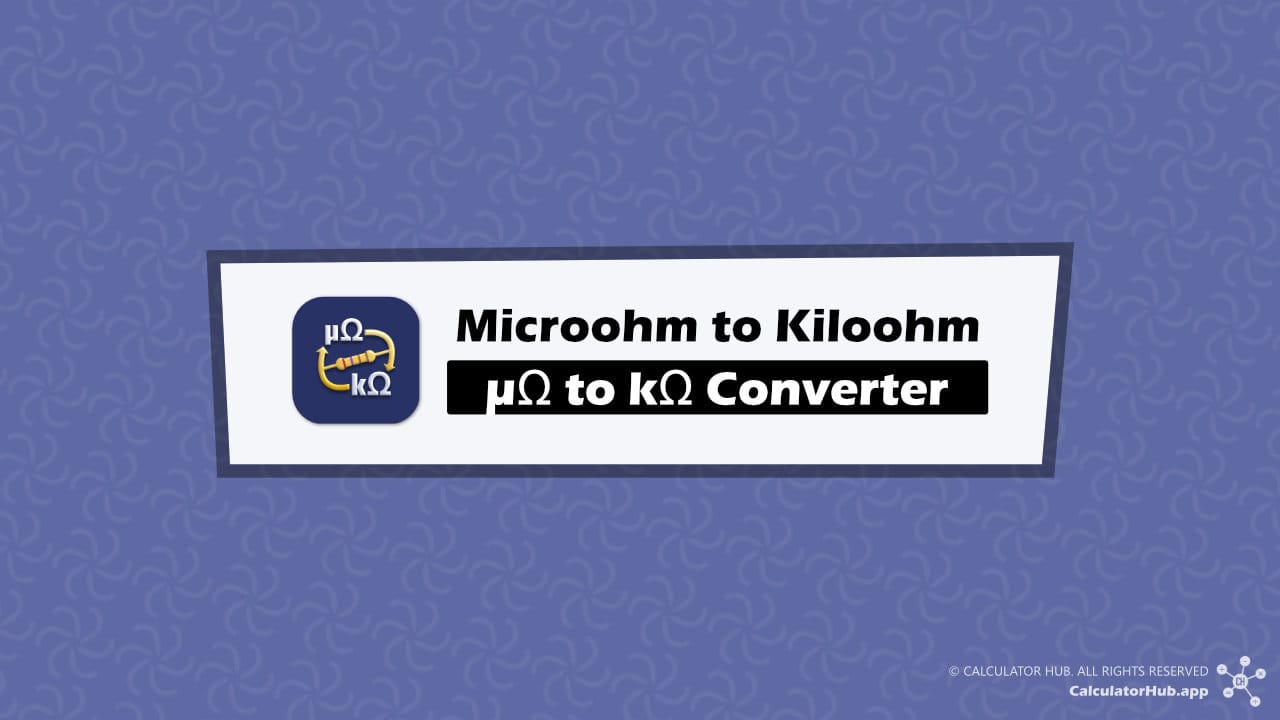 Microohm to kiloohm converter